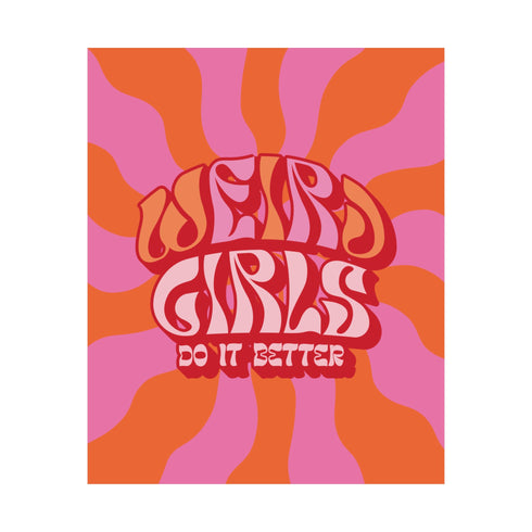 Weird Girls Retro Poster